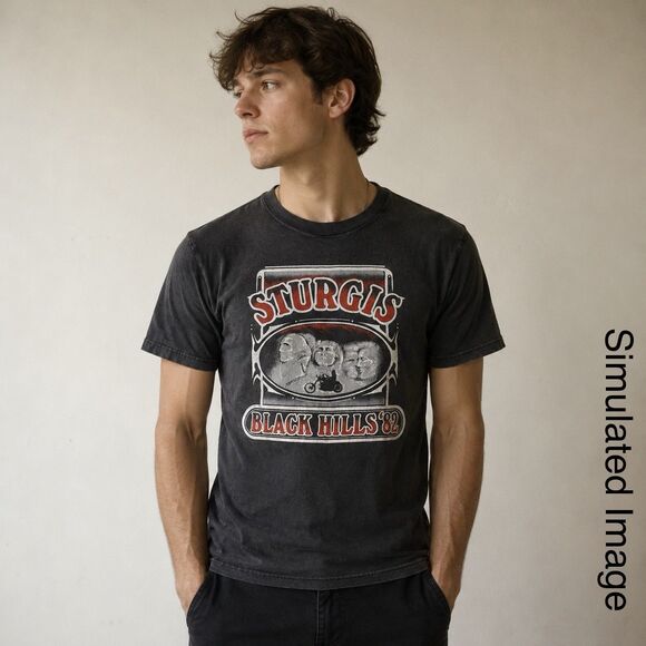 Sneakers Other - Vintage 1982 Sturgis Black Hills T Shirt Sneakers Tag M Fits XS Biker Tee